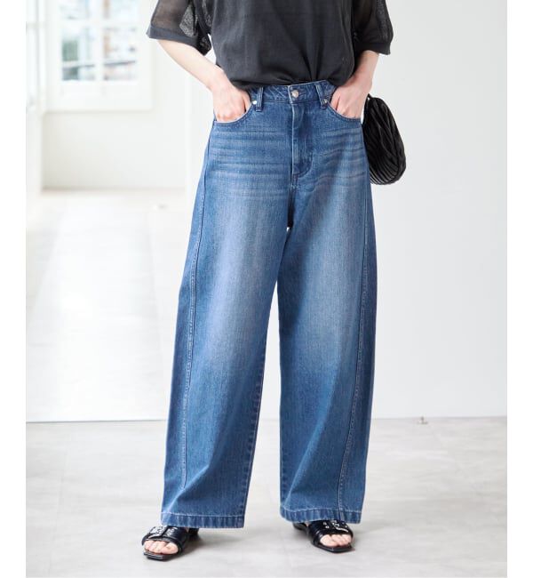 U by SPICK&SPAN「《予約》バレルレッグバギーデニム」|デニム|