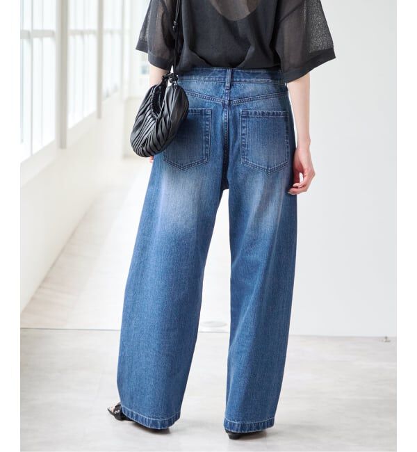 U by SPICK&SPAN「《予約》バレルレッグバギーデニム」|デニム|