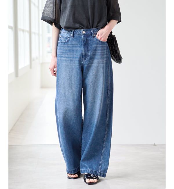 U by SPICK&SPAN「《予約》バレルレッグバギーデニム」|デニム|