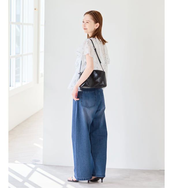 U by SPICK&SPAN「《予約》バレルレッグバギーデニム」|デニム|