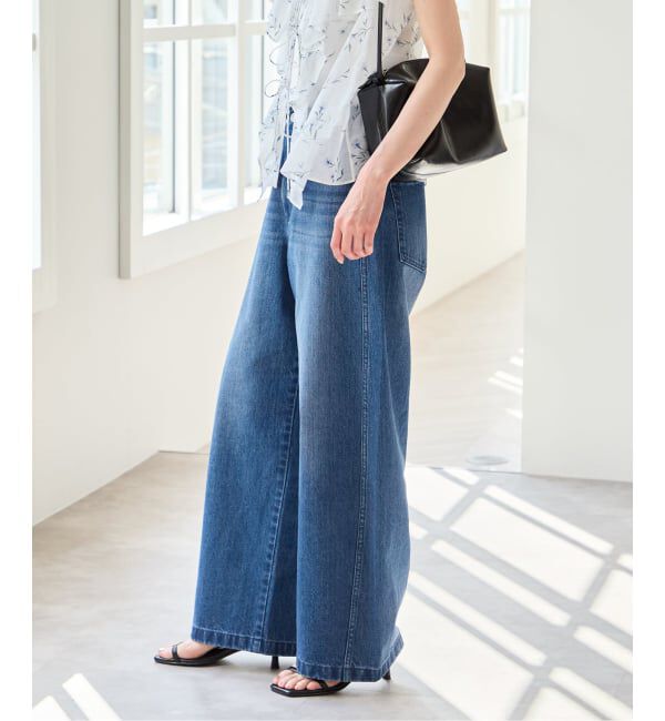 U by SPICK&SPAN「《予約》バレルレッグバギーデニム」|デニム|