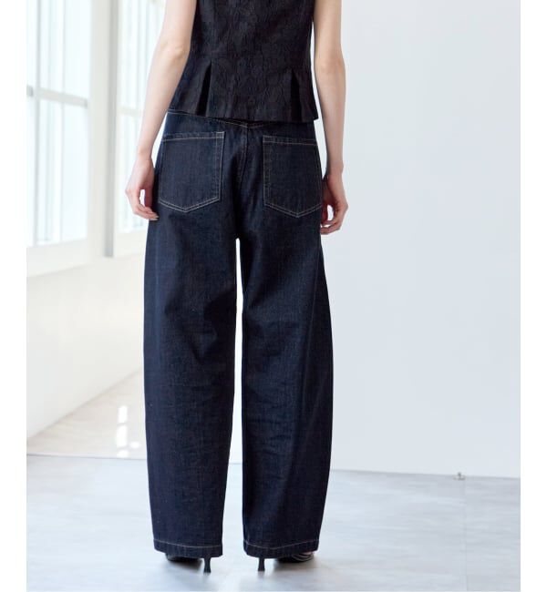 U by SPICK&SPAN「《予約》バレルレッグバギーデニム」|デニム|