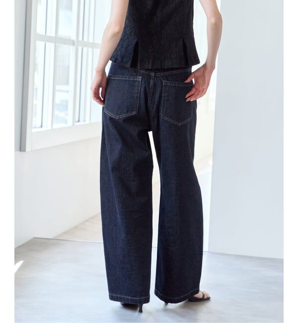 U by SPICK&SPAN「《予約》バレルレッグバギーデニム」|デニム|