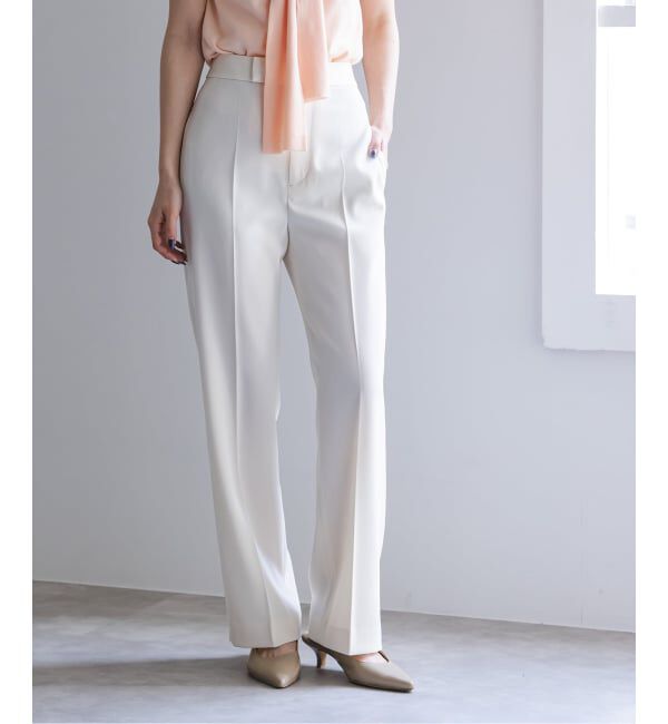 NOBLE「ツイルクロスストレートパンツ」|スラックス|