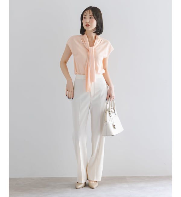 NOBLE「ツイルクロスストレートパンツ」|スラックス|