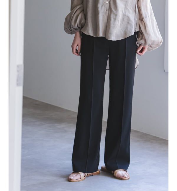 NOBLE「ツイルクロスストレートパンツ」|スラックス|