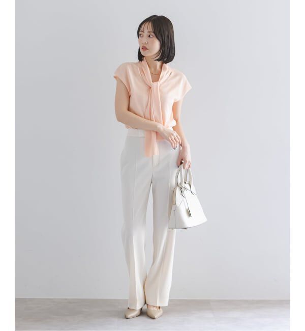 NOBLE「ツイルクロスストレートパンツ」|スラックス|