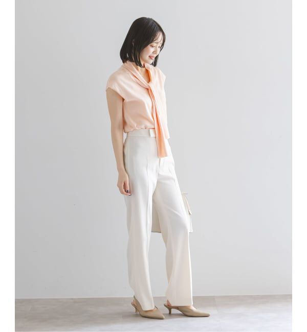 NOBLE「ツイルクロスストレートパンツ」|スラックス|