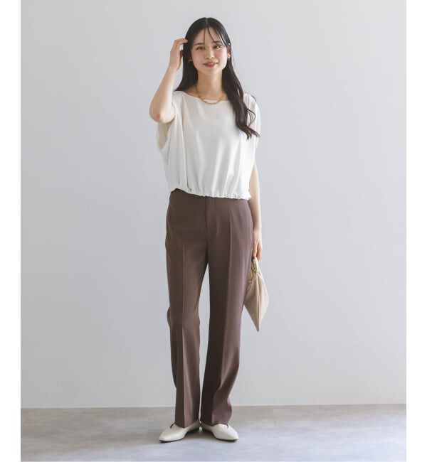 NOBLE「ツイルクロスストレートパンツ」|スラックス|