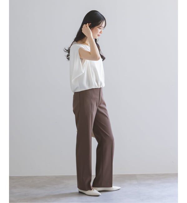 NOBLE「ツイルクロスストレートパンツ」|スラックス|