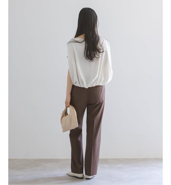 NOBLE「ツイルクロスストレートパンツ」|スラックス|