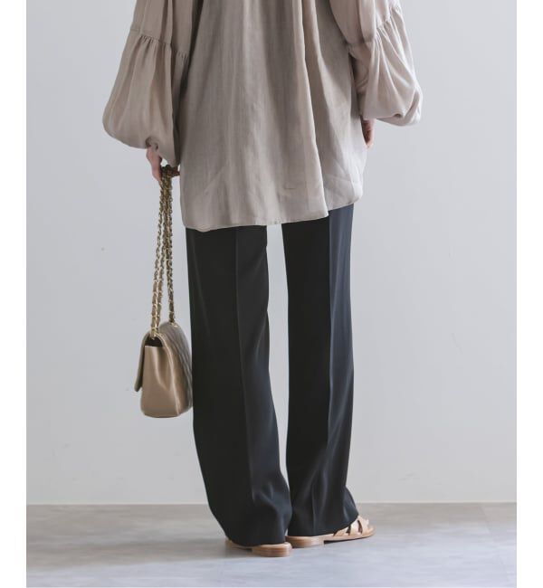 NOBLE「ツイルクロスストレートパンツ」|スラックス|