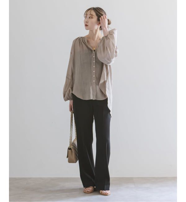 NOBLE「ツイルクロスストレートパンツ」|スラックス|