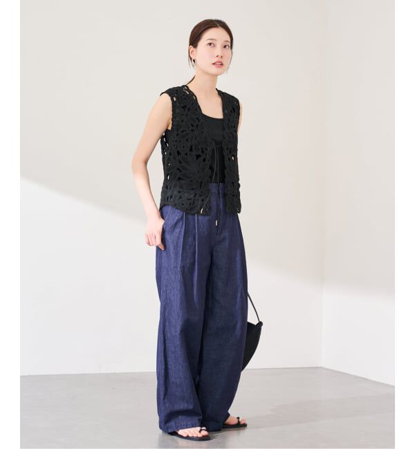 FRAMeWORK「≪追加予約≫コットンレースエンブロイダリーVEST」|ダウンベスト・ベスト|