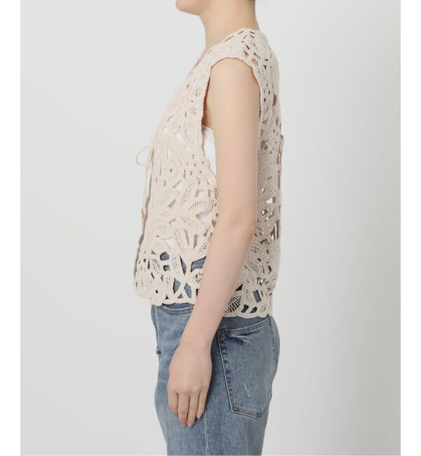 FRAMeWORK「≪追加予約≫コットンレースエンブロイダリーVEST」|ダウンベスト・ベスト|