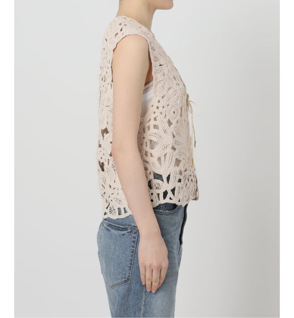 FRAMeWORK「≪追加予約≫コットンレースエンブロイダリーVEST」|ダウンベスト・ベスト|