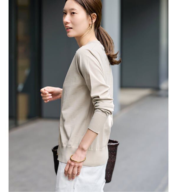 FRAMeWORK「CO/PL 18Gクルーカーディガン」|カーディガン|