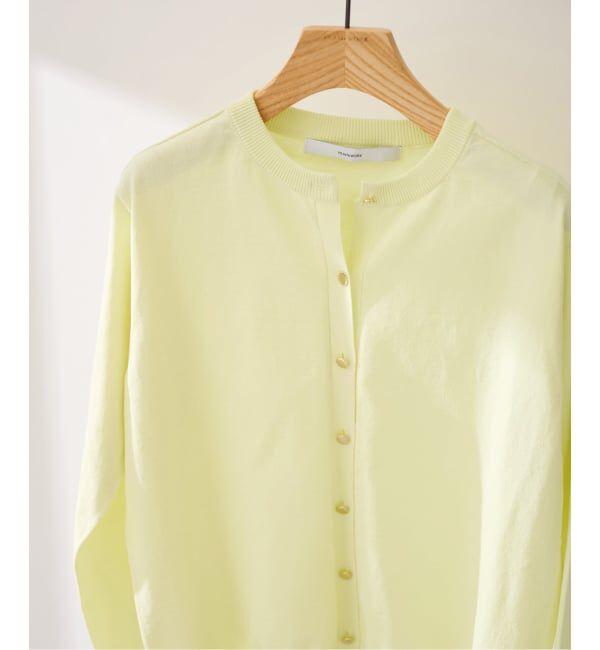 FRAMeWORK「CO/PL 18Gクルーカーディガン」|カーディガン|イエロー