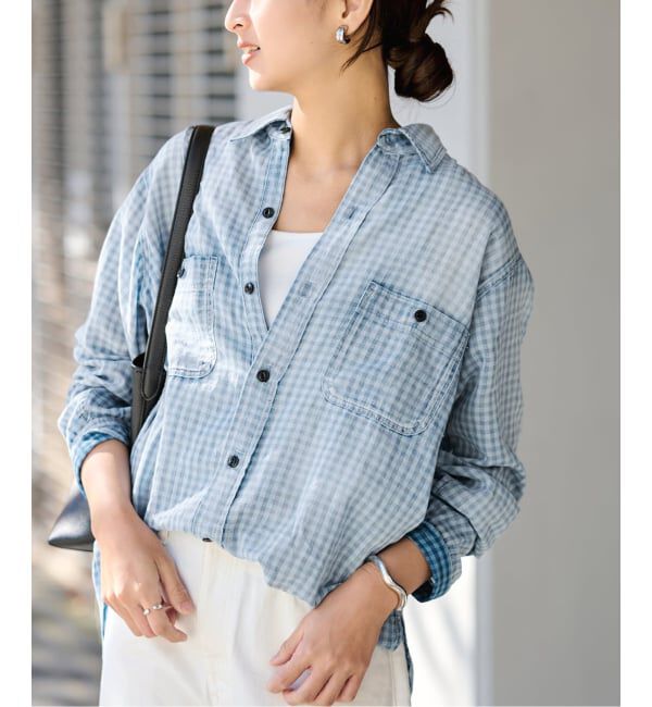 FRAMeWORK「≪追加予約≫PAYDAY/ペイデイ 別注シアーワークシャツ 2」|シャツ・ブラウス|ブルー