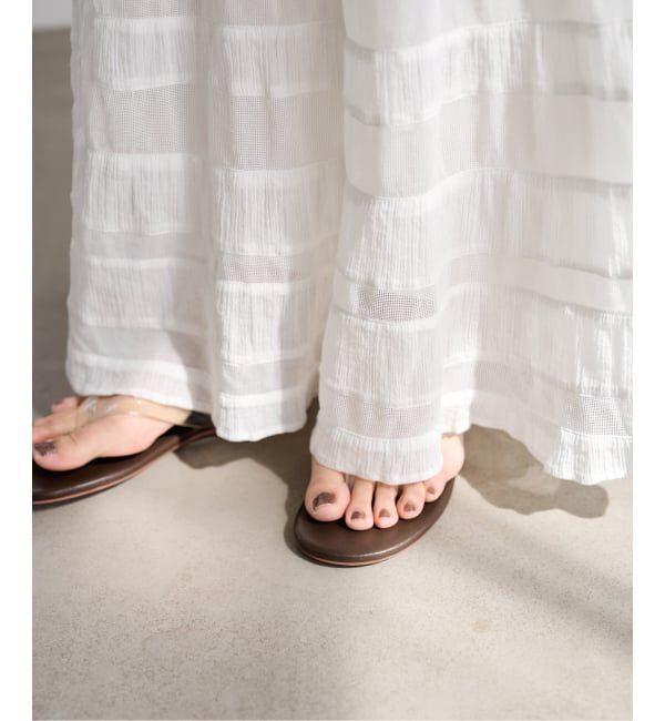 FRAMeWORK「≪追加予約≫コットンメッシュ切り替えスカート 2」|スカート|