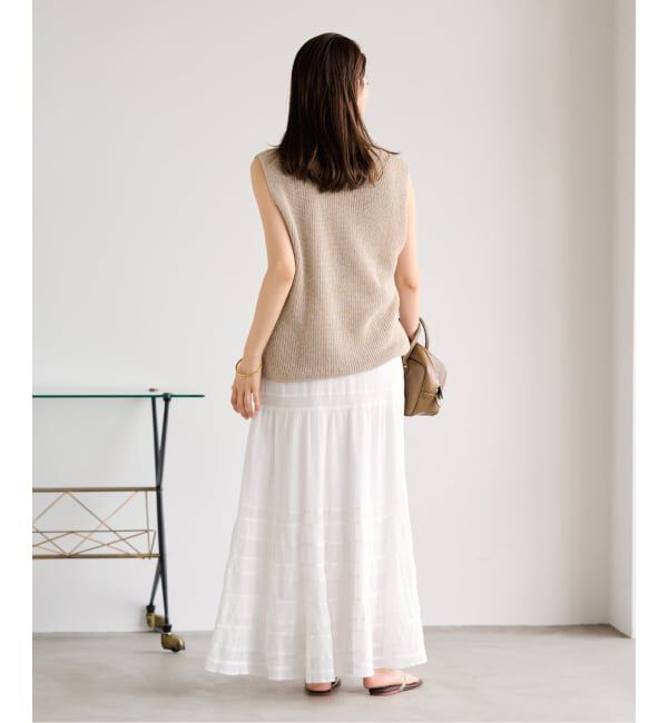 FRAMeWORK「≪追加予約≫コットンメッシュ切り替えスカート 2」|スカート|