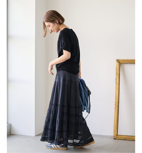 FRAMeWORK「≪追加予約≫コットンメッシュ切り替えスカート 2」|スカート|