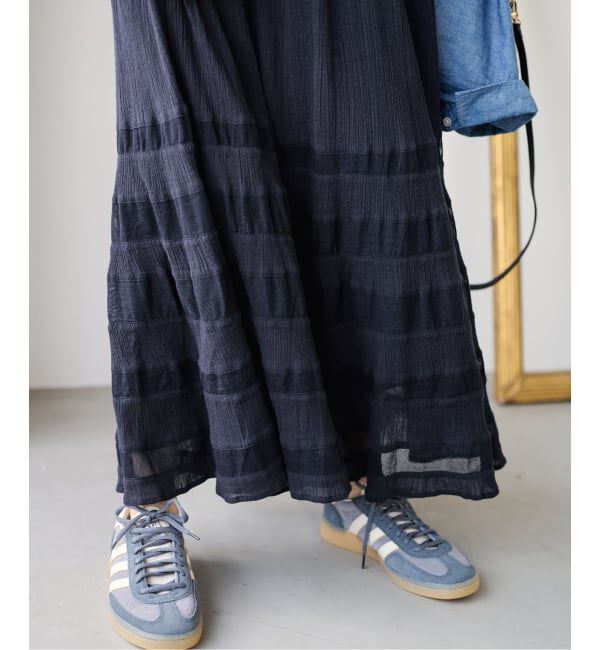 FRAMeWORK「≪追加予約≫コットンメッシュ切り替えスカート 2」|スカート|