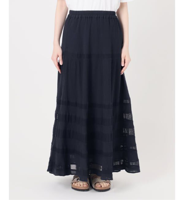 FRAMeWORK「≪追加予約≫コットンメッシュ切り替えスカート 2」|スカート|