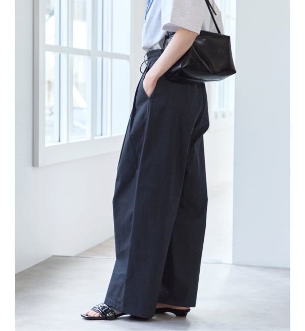 U by SPICK&SPAN「《追加予約》ルーズタックチノパンツ」|チノ|