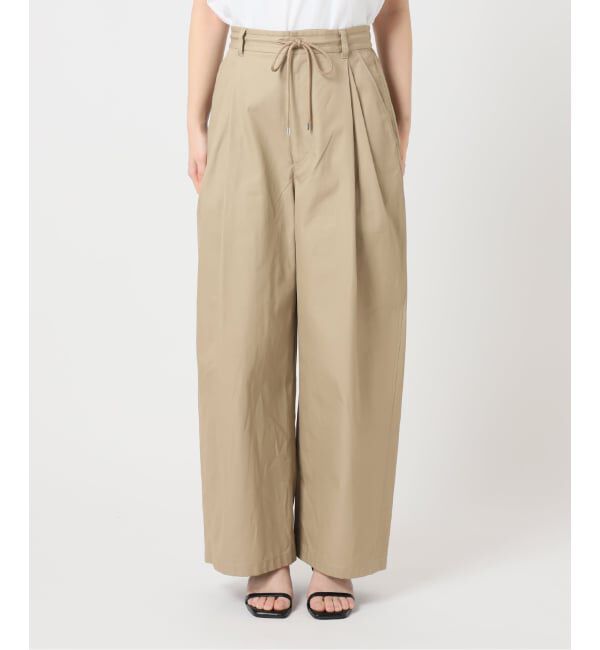 U by SPICK&SPAN「《追加予約》ルーズタックチノパンツ」|チノ|