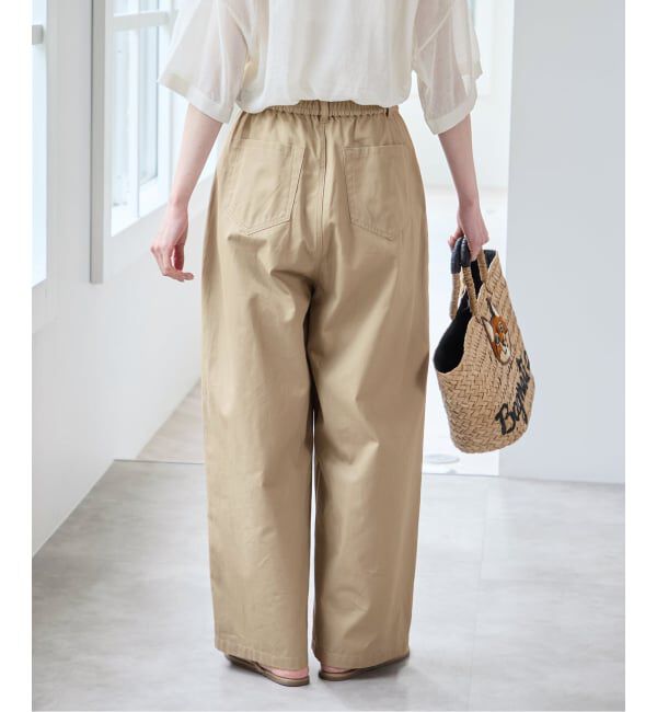 U by SPICK&SPAN「《追加予約》ルーズタックチノパンツ」|チノ|