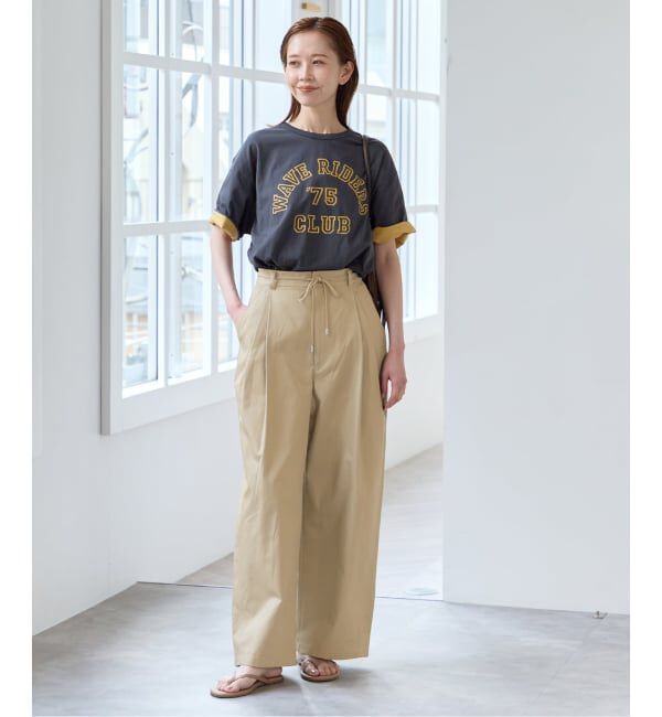 U by SPICK&SPAN「《追加予約》ルーズタックチノパンツ」|チノ|