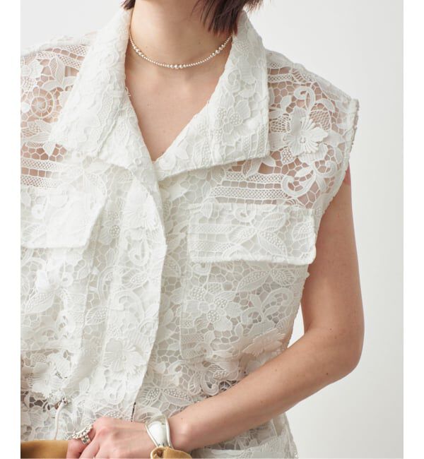 Spick and Span「《一部店舗+WEB限定》LAYAS/レイヤーズ レースベスト」|その他|ホワイト