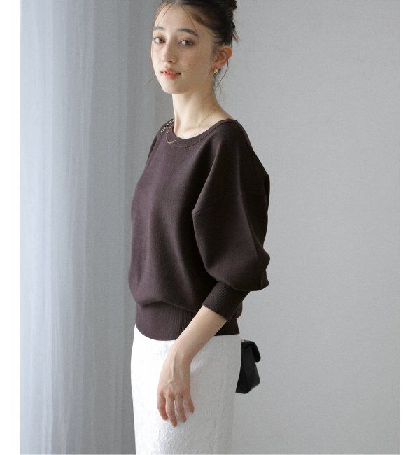 「【洗える】接結クルーネックプルオーバー」|ニット・セーター|