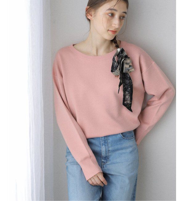  「【洗える】接結クルーネックプルオーバー」|ニット・セーター|