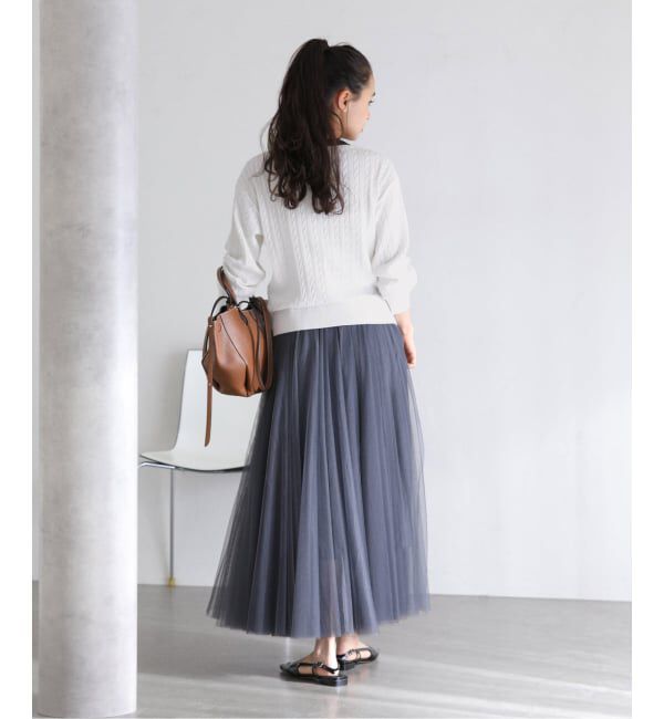  「【洗える】ケーブルニットカーディガン」|カーディガン|