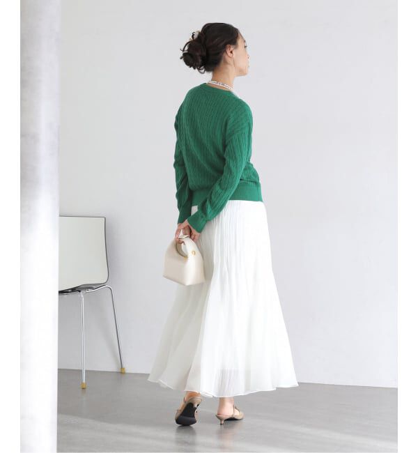  「【洗える】ケーブルニットカーディガン」|カーディガン|