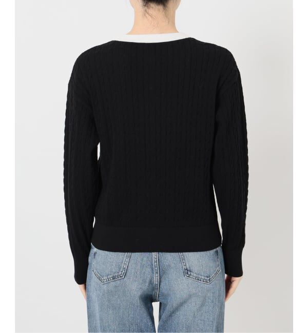  「【洗える】ケーブルニットカーディガン」|カーディガン|