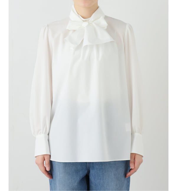  「【洗える】ボータイ2WAYブラウス」|シャツ・ブラウス|