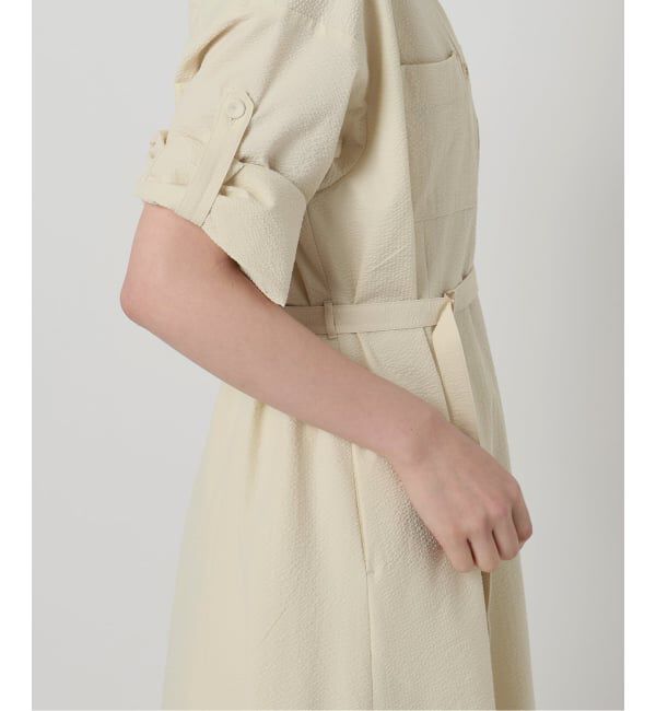  「【洗える】リベットシャツワンピース」|ワンピース|