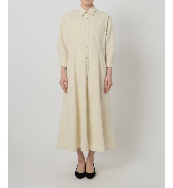  「【洗える】リベットシャツワンピース」|ワンピース|
