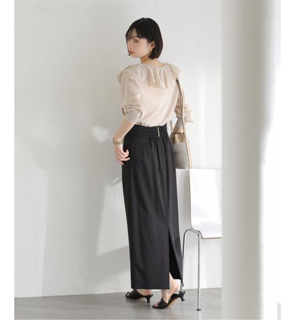  「【洗える】フリルニット」|ニット・セーター|