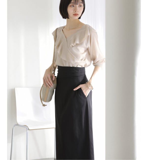  「【洗える】フリルニット」|ニット・セーター|