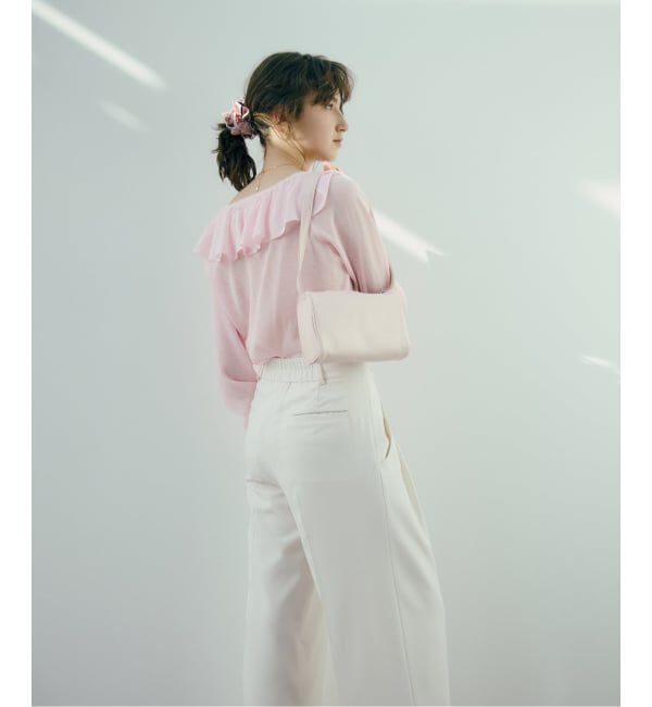  「【洗える】フリルニット」|ニット・セーター|