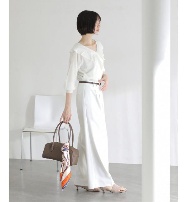  「【洗える】フリルニット」|ニット・セーター|