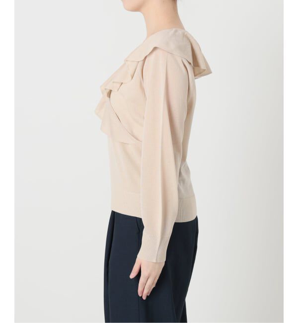  「【洗える】フリルニット」|ニット・セーター|