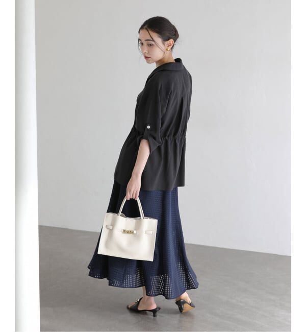  「【洗える】シアーチェックパネルスカート」|スカート|