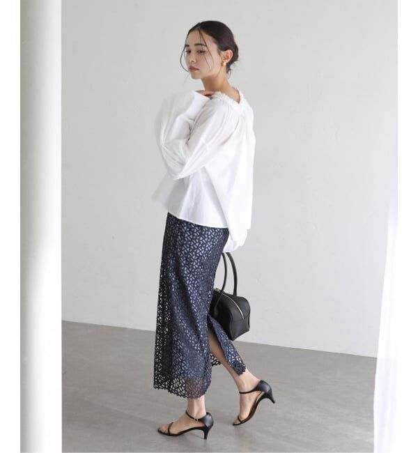  「【洗える】ラティスレーススカート」|スカート|