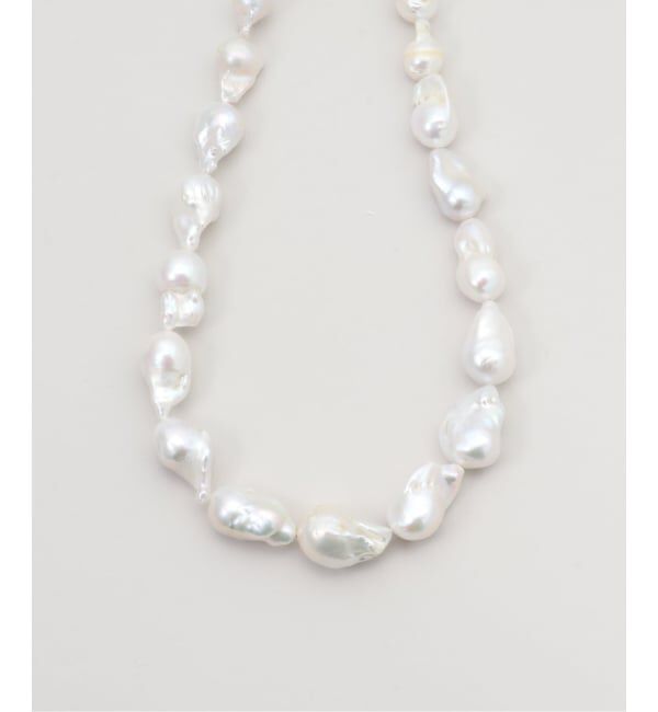  「STELLAR HOLLYWOOD/ステラハリウッド ビッグバロックパールネックレス」|ネックレス|ホワイト