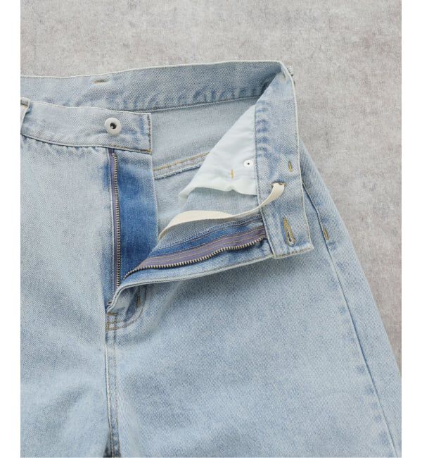  「【洗える】ドロストワイドデニムパンツ」|デニム|